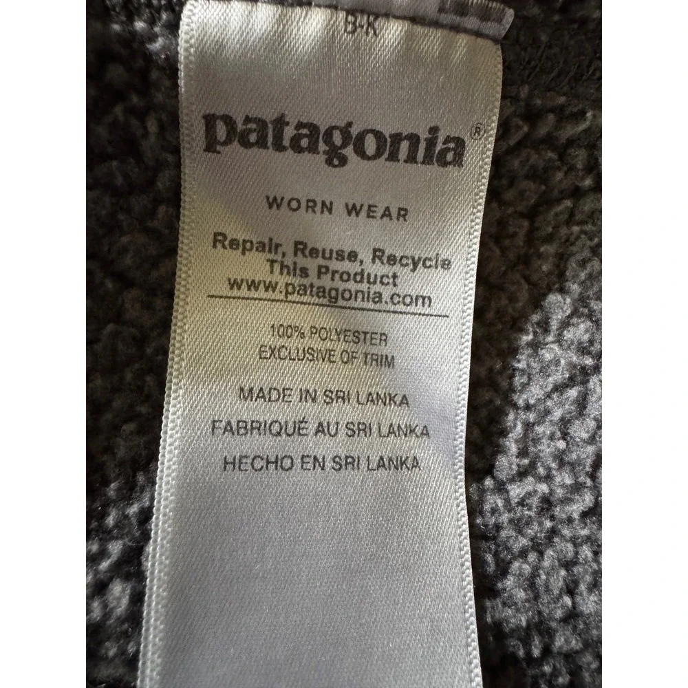 Patagonia‎ Better Sweater 1/4 Zip Fleece Pullover Grey Girls XL 14 25527
